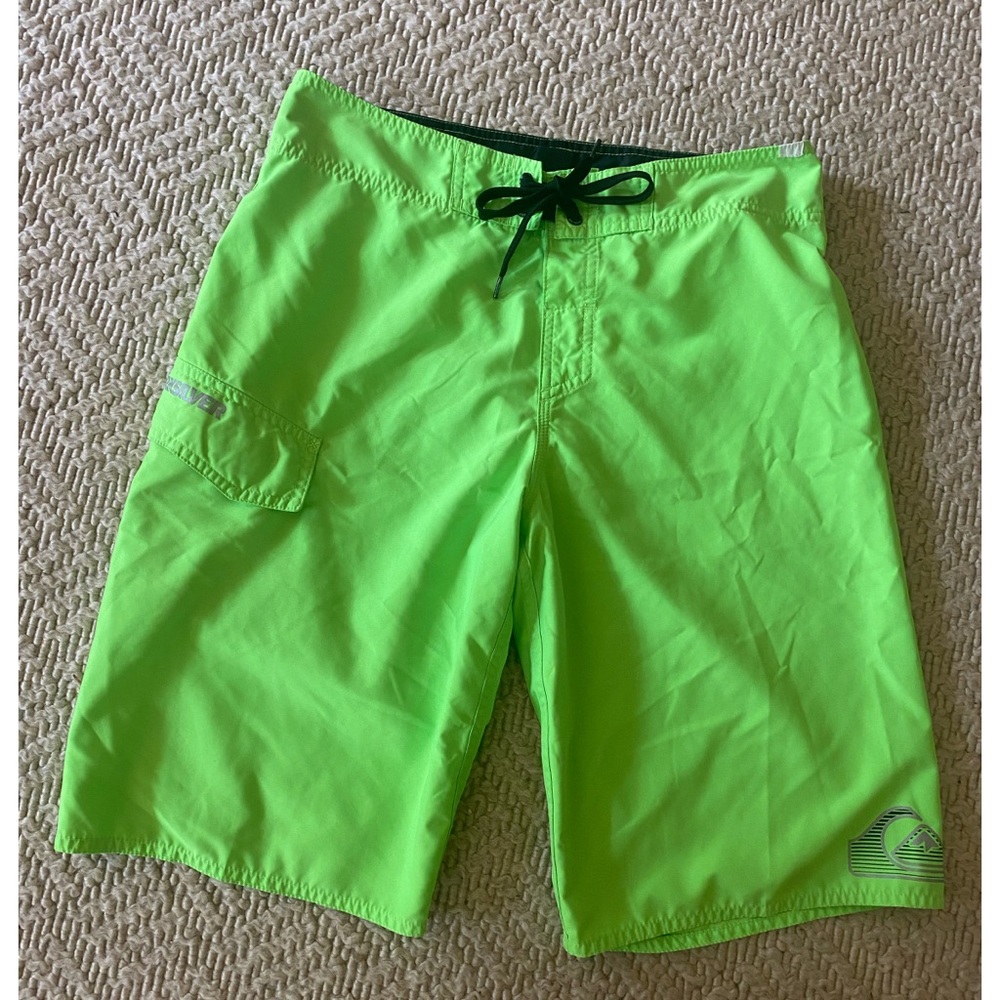 Quiksilver Neon Green Board Shorts size 29